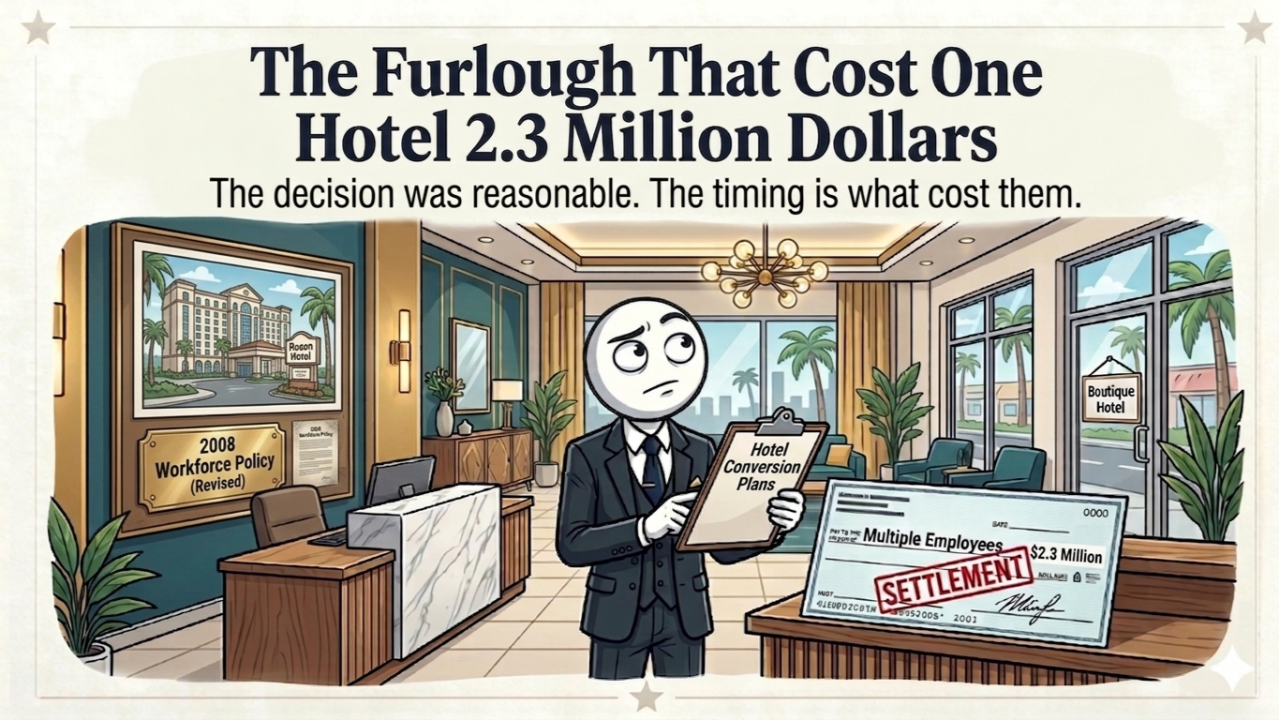 The Furlough That Cost One Hotel 2.3 Million Dollars